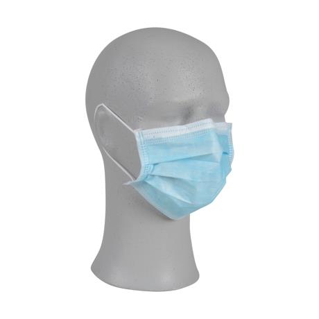 Ansigtsmaske med øreelastikker, type IIR, ABENA Excellent, 3-lags, blå, engangs